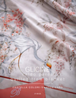 Blumarine – Glicine Caldo Pareo - Quilted throw blanket “screen printing” 135x185 cm