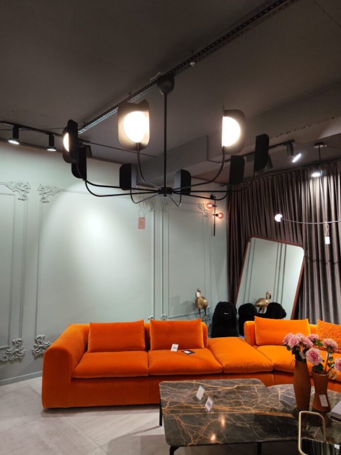 MM Lampadari – Chandelier Leaf s8 black - Image 2