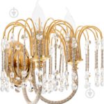 Aredoluce -8-light rectangular chandelier gold and crystal- 406/8 SQ