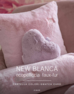 Blumarine - New Blanca - Big heart cushion in faux-fur  and logo in crystals