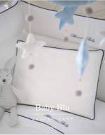 Blumarine - Baby Blu - Set 5 pcs for baby bed (duvet cover, duvet removable, pillow case, bumper