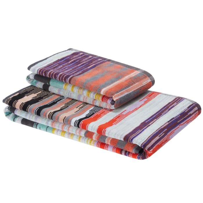 Missoni Milano –  Minuetto (100) 2 towels set. The set includes 1 guest towel (40×70 cm) and 1 hand towel (70×115 cm) - Image 1