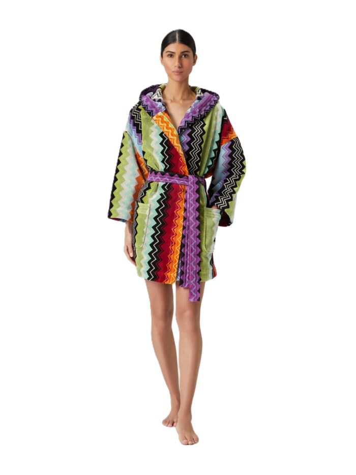 Missoni Milano - GIACOMO  აბაზანის ხალათი კაპიუშონით (მოკლე) - Image 3